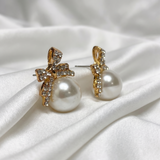 Pearl Bow Earrings