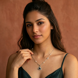 Celestial Pearl Heart Necklace