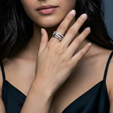 Double Pave Knot Band Ring