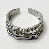 Double Pave Knot Band Ring