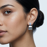 Diamond Silver Earrings