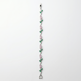 Silver Crystal Vine Bracelet — Pink Mist