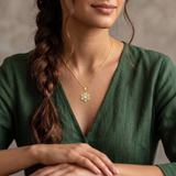 Floral Solitaire Necklace