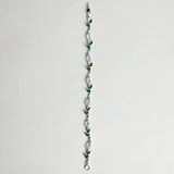 Silver Crystal Vine Bracelet — Emerald Green