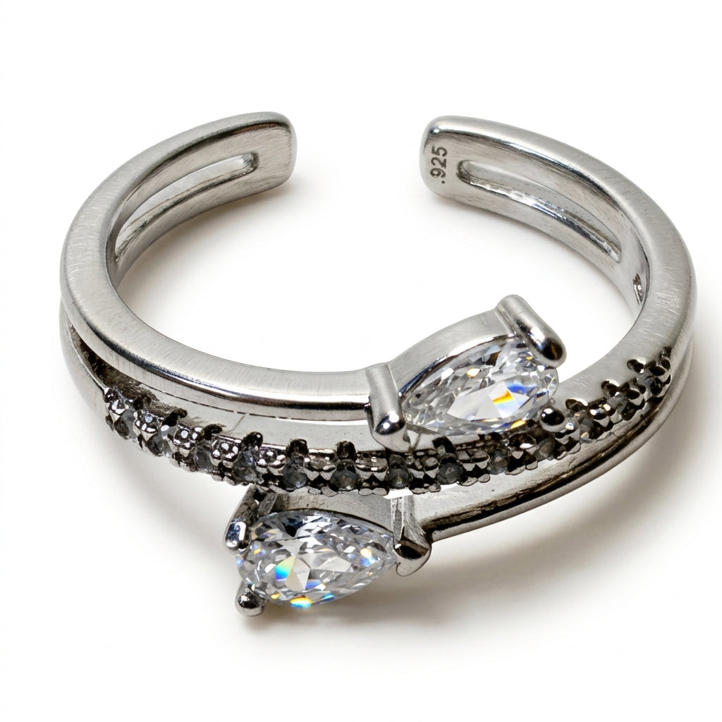 Twin Pear Ring