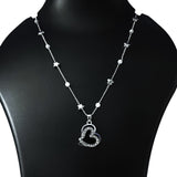 Celestial Pearl Heart Necklace