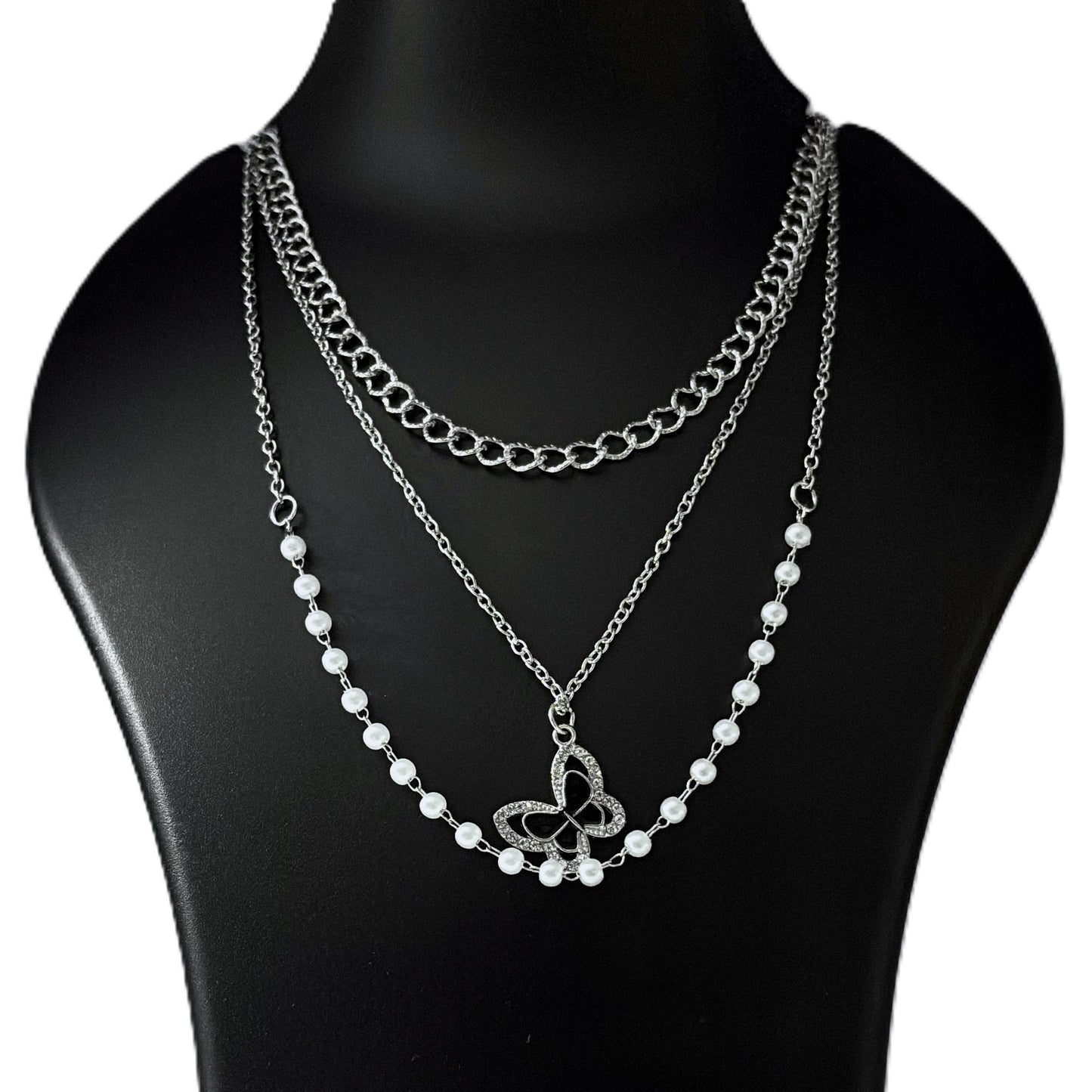 Butterfly Pearl Necklace