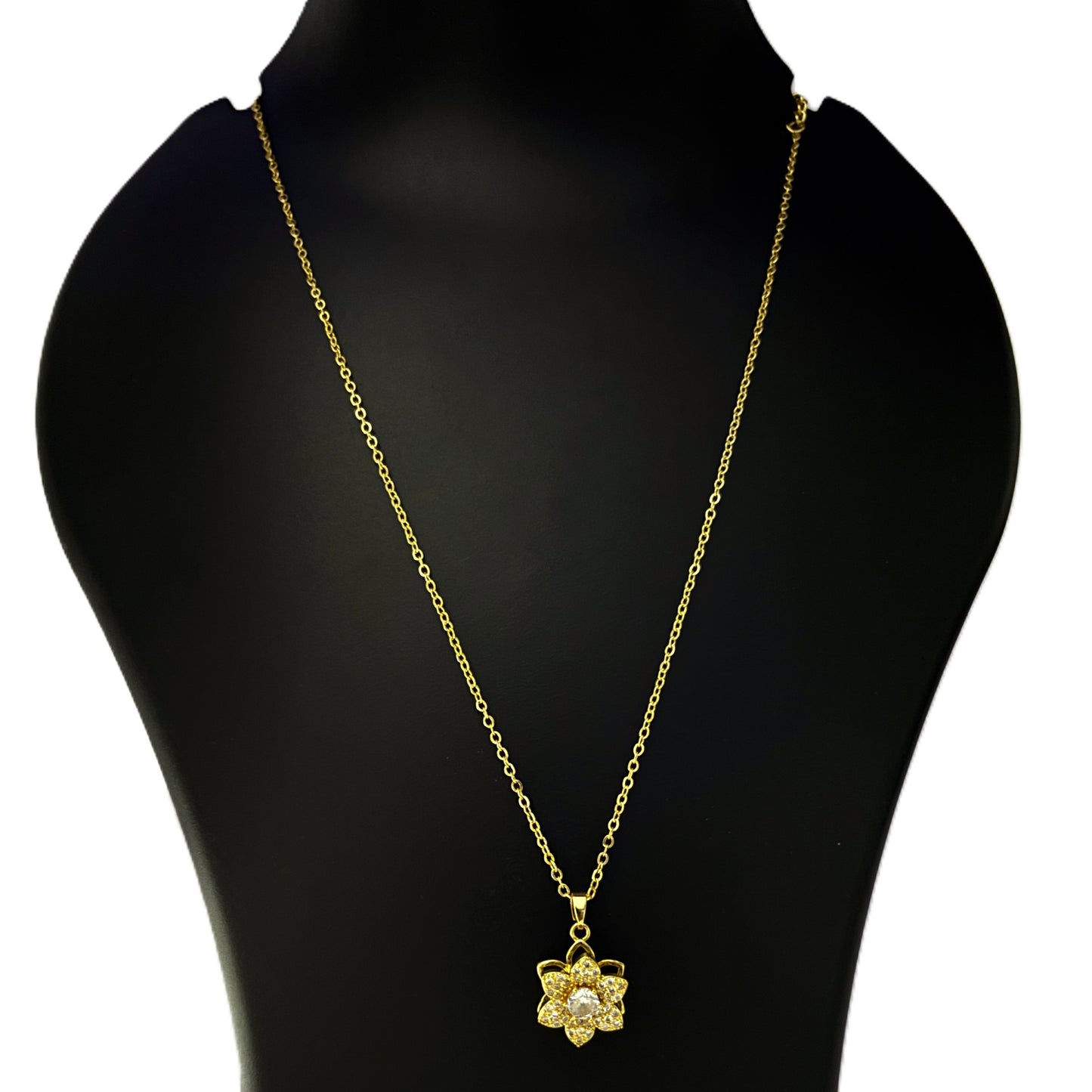 Floral Solitaire Necklace