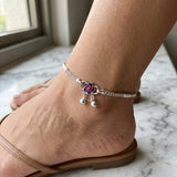 Silver Herringbone Anklet