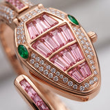 Snake Bracelet Watch pink