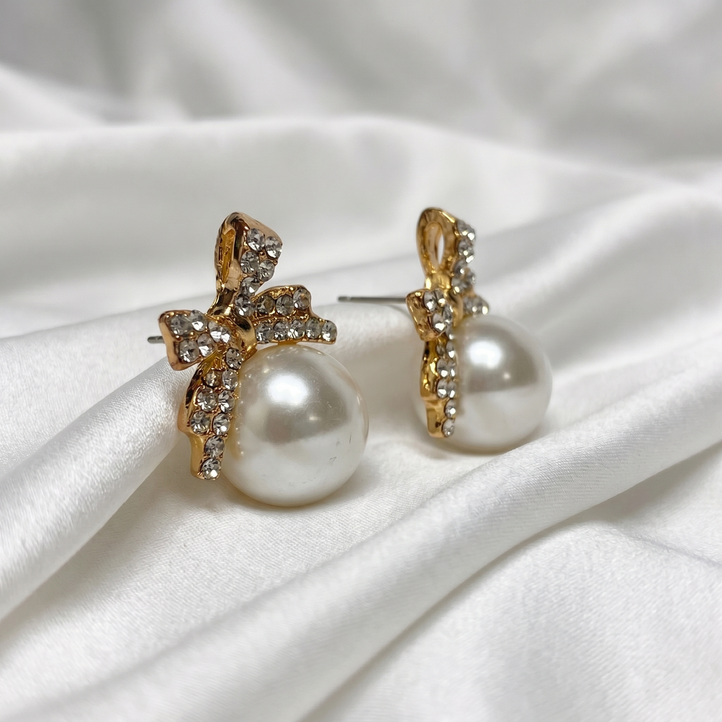 Pearl Bow Earrings