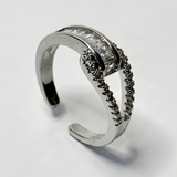 Baguette Channel Open Teardrop Ring