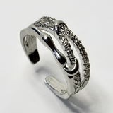 Double Pave Knot Band Ring