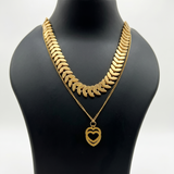 Gold Chevron Chain Necklace
