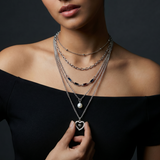 Heart & Gemstone Layered Necklace