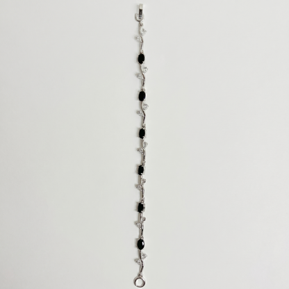 Silver Crystal Vine Bracelet