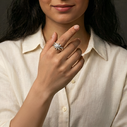 North Star Burst Ring