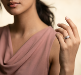 Butterfly Baguette Wide Band Ring