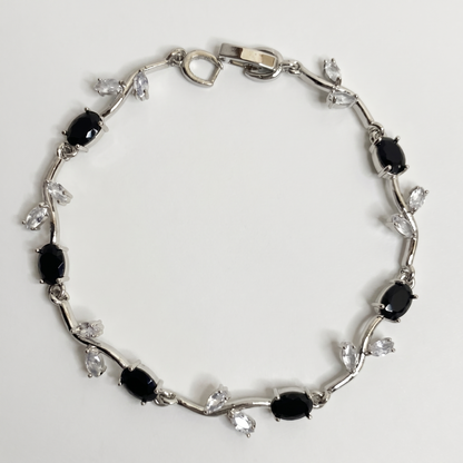 Silver Crystal Vine Bracelet