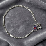 Silver Herringbone Anklet