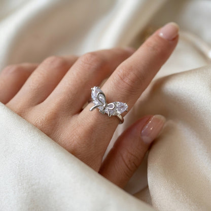 Crystal Butterfly Ring