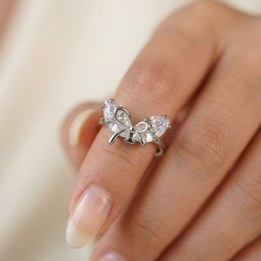 Crystal Butterfly Ring