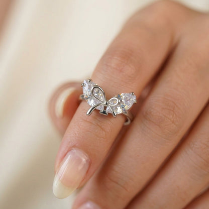 Crystal Butterfly Ring