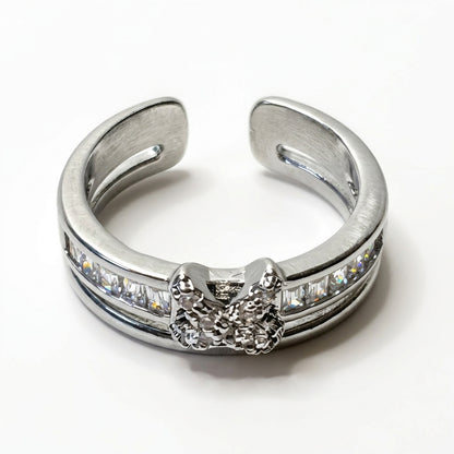 Butterfly Baguette Wide Band Ring