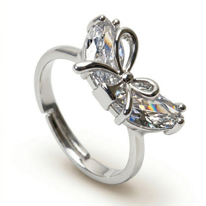 Crystal Butterfly Ring