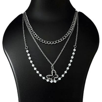Butterfly Pearl Necklace
