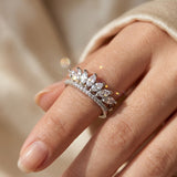 Crown Marquise Ring