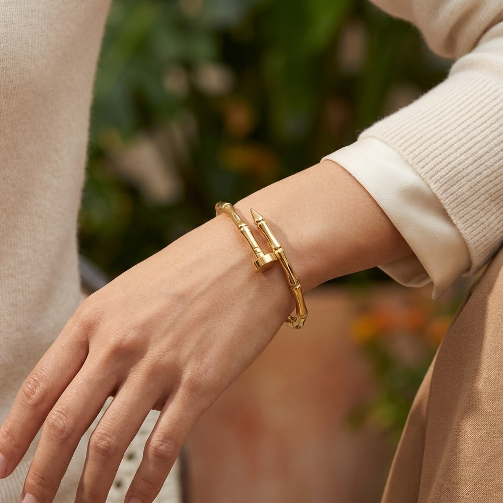 Bamboo-Link Open Cuff