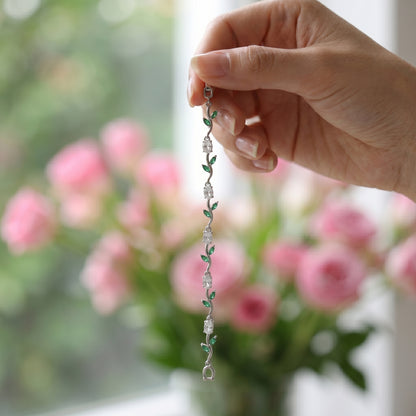 Silver Crystal Vine Bracelet