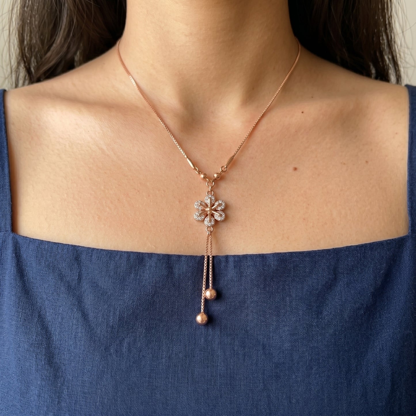 Crystal Flower Necklace