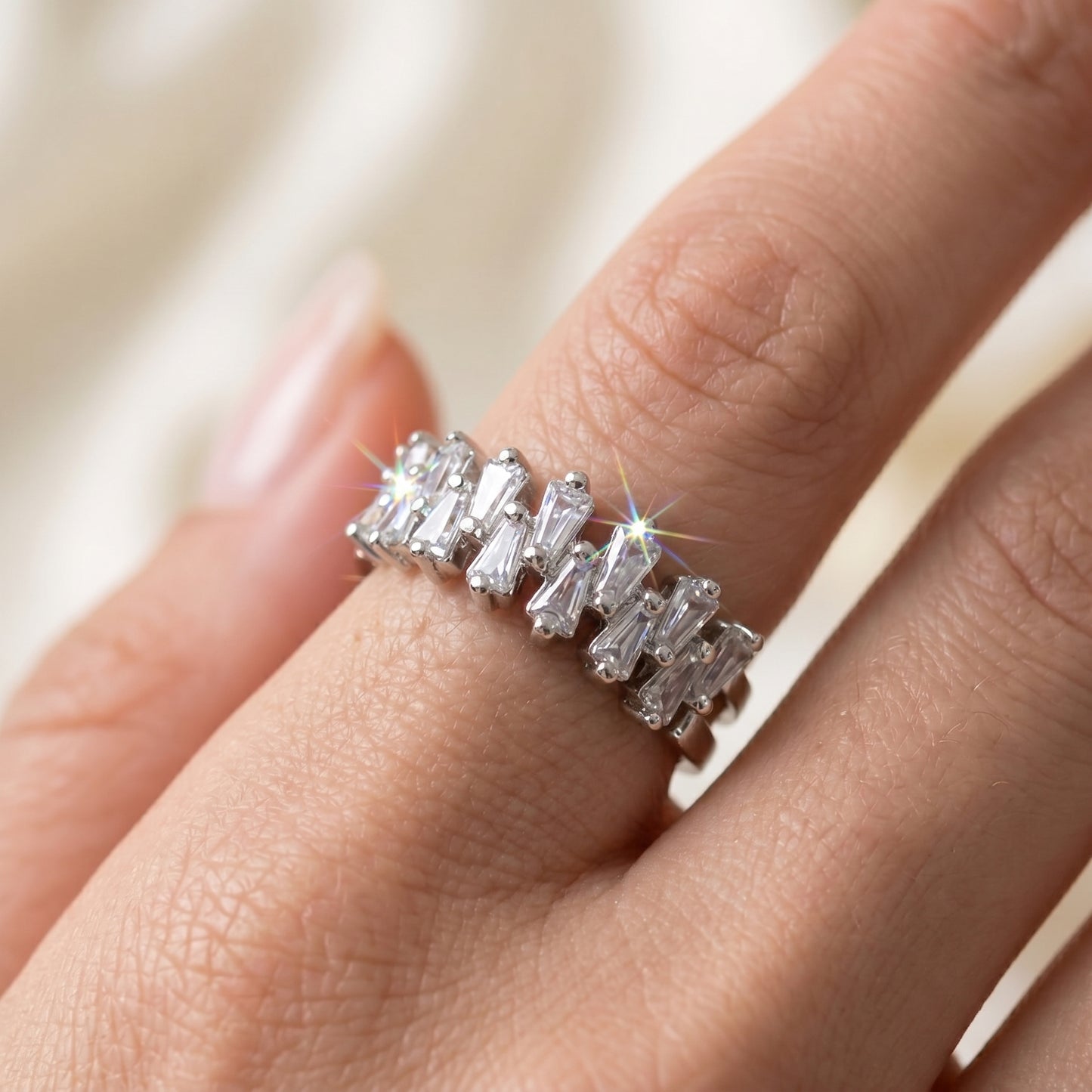 Wide Baguette Band Ring